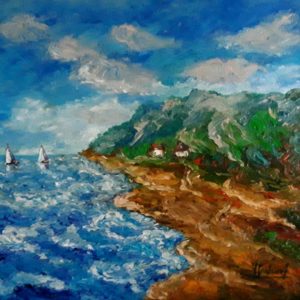 Jerzy Stachura - Jesienna pora, olej na płótnie 80x100