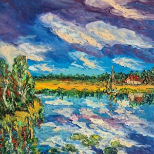 Jerzy Stachura - Samotność dla dwojga I, olej na płótnie 80x60