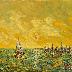 Jerzy Stachura - Samotność dla dwojga II, olej na płótnie 50x70