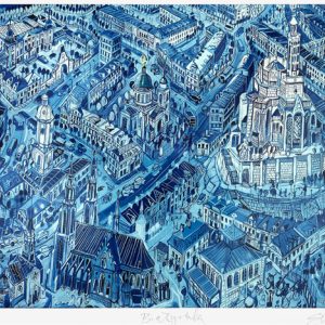 Edward Dwurnik - Białystok, EA 2/2, 42 × 60 cm, inkografia